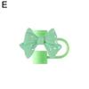 Cute Cartoon Bow Straw Tips Cover Reusable Dustproof Silicone Straw Cover Kitchen Cup Accessories Home Supplies