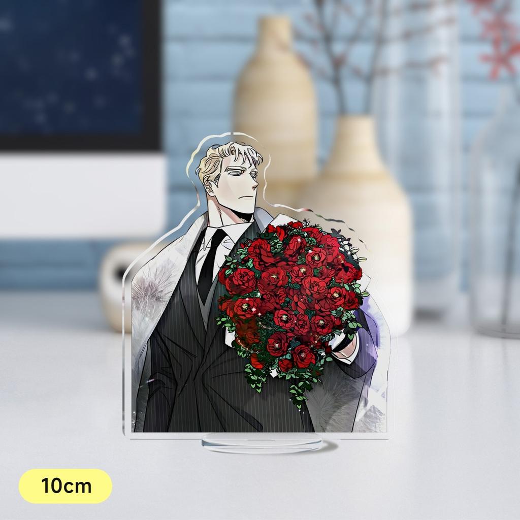 Hot Korean Cartoon BL Manga Anime Roses and Champagne Acrylic Stand Figure Standing Desktop Display Fans Collection Jewelry Gift
