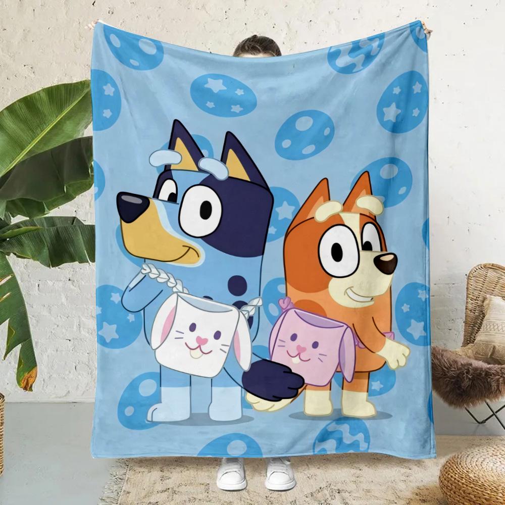 Cartoon B-Blueys Bandit-Chillis Pătură imprimată Pături pentru picnic Pătură caldă Pătură moale și confortabilă Acasă Călătorie Ziua de naștere