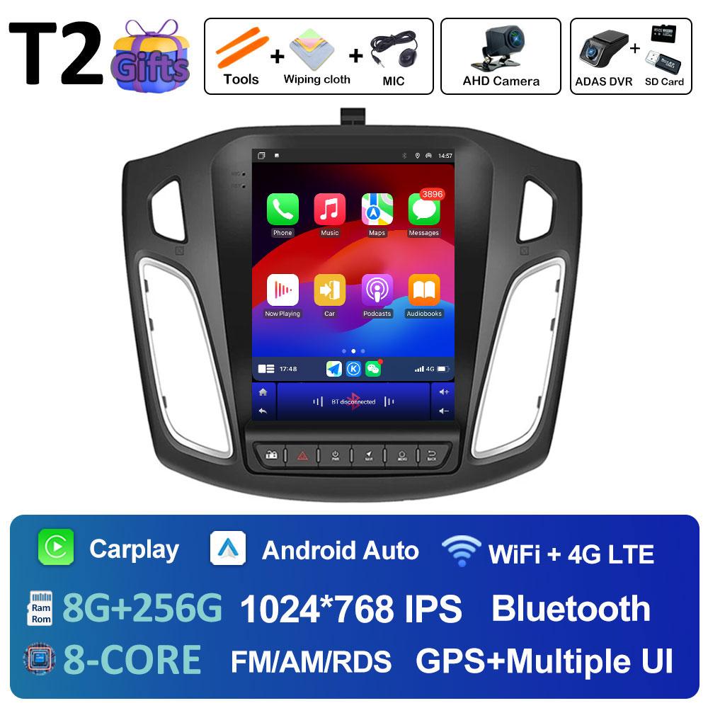 Android 14 Auto Radio Player  For Ford Focus 3 Mk 3 2011 2012 2013 2014 - 2019 DSP Stereo Cooling Fan 2.5D Touch Screen No 2 Din