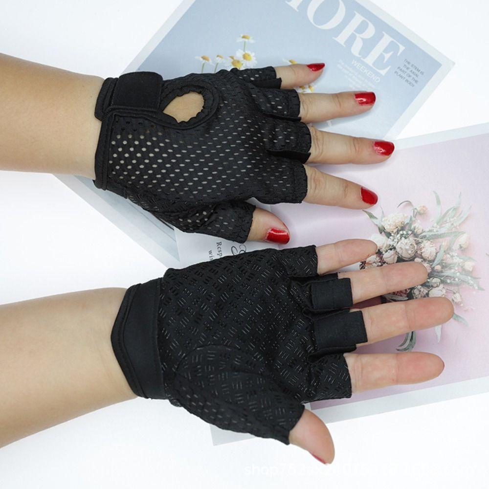 Bodybuilding Workout Cycling Fingerless Gloves Gym Training Non-slip Sport Gloves Breathable Fitness Gloves Men Women 6