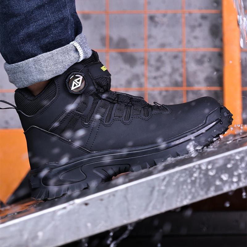 Safety Anti-collision Anti-puncture Not Tired Feet Lightweight Wear-resistant Grip Non-slip Men's Construction Site Work Labor Protection Shoes