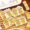 Gift Double Magnetic Cartoon Custard Bear Bookmarks for Students Cute Reading Book Page Kawai Stationery Office School Supplies