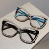 Luxury Anti-Blue Light Glasses Fashion Large Frame Eyewear Trendy Rhinestone Glasses Unisex