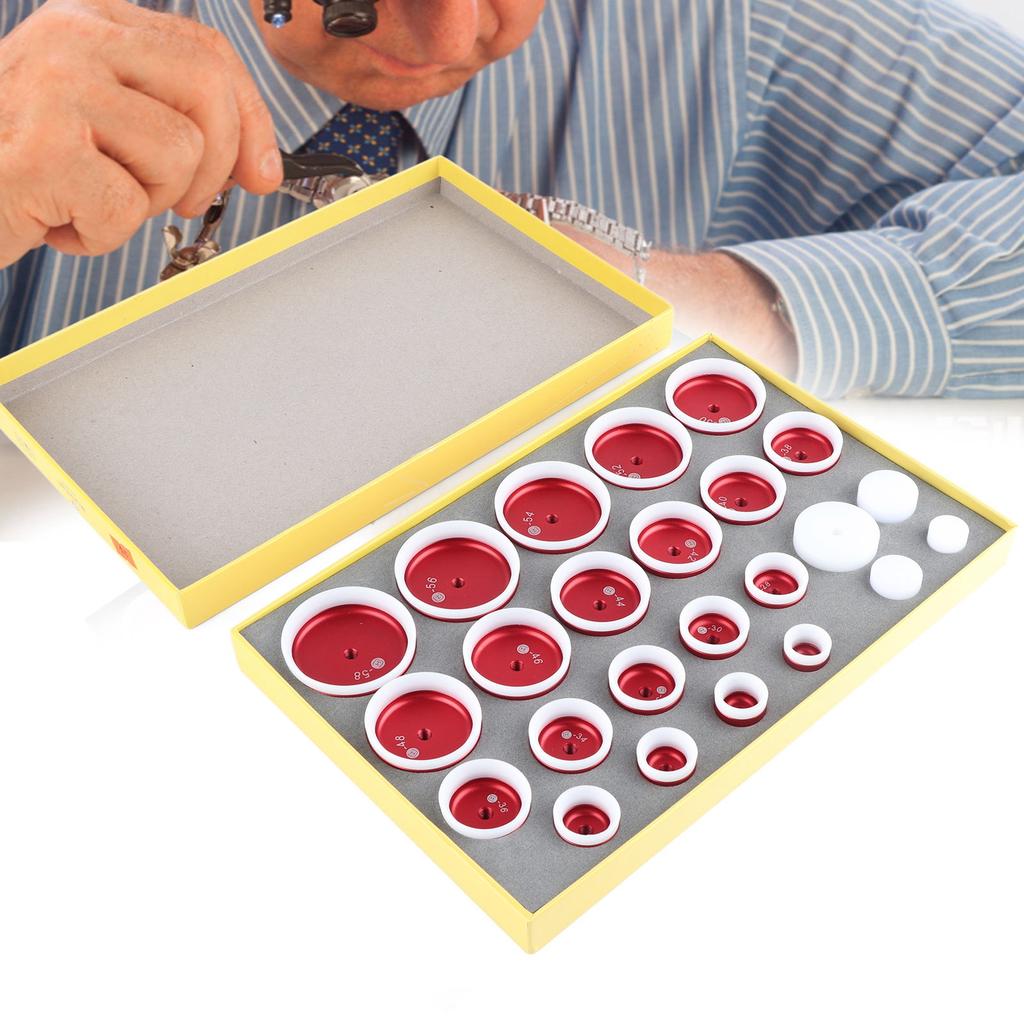 24pcs Capping Machine Dies with Base Watch Back Cover Pressing Machine Accessory