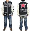 Reversible Stadium Jumper Jacket One Star Biker Outerwear [Banson] NVSZ-2417 Men's (JP, Alphabet, 2XL, Black)