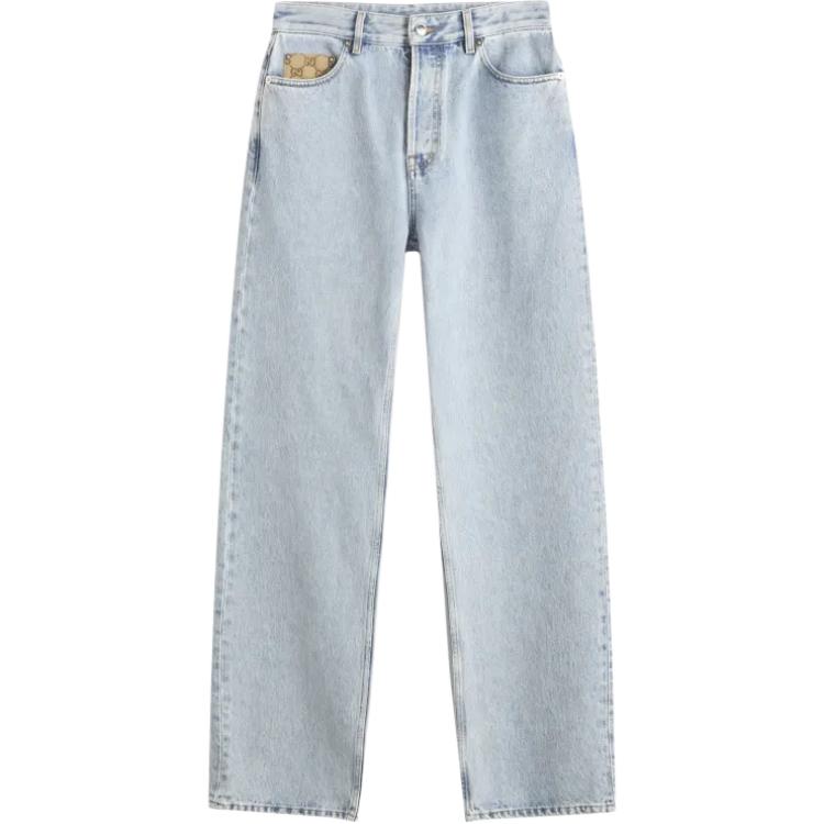 Gucci Gg Insert Washed Denim Jeans 835219-XDDCY-4452