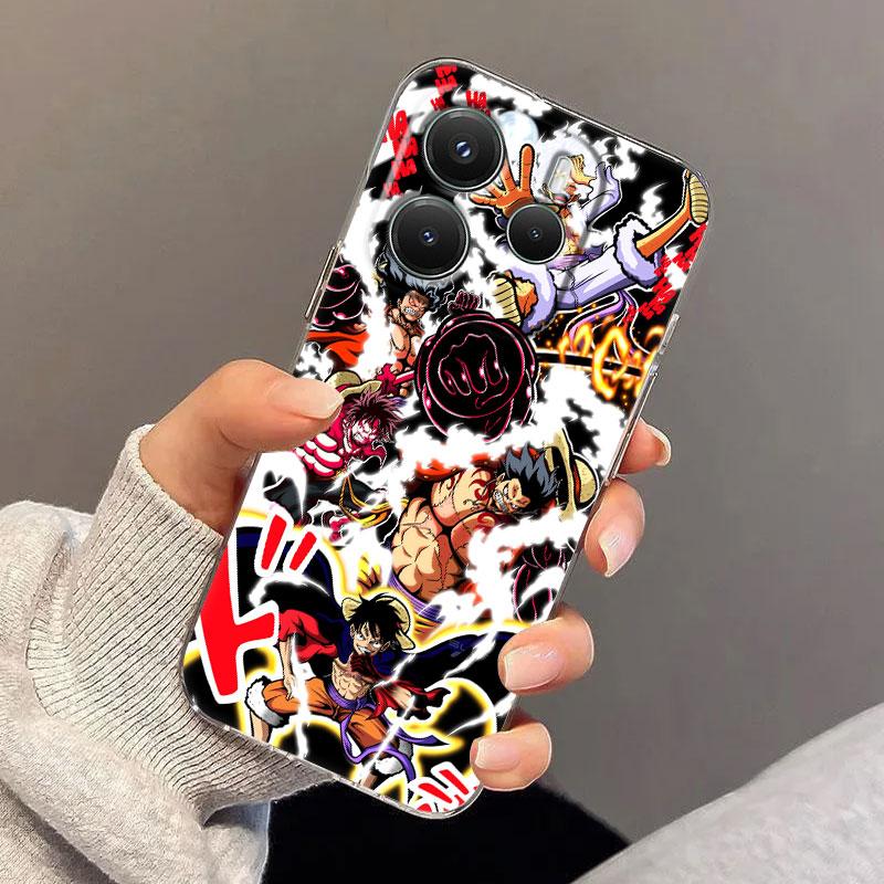 One Luffy Pieces Yamato Cartoon Case For Xiaomi Redmi Note 15 14 13 12 11 10 Pro Plus Cover For Redmi 15C 15 14C 13C Phone Cases