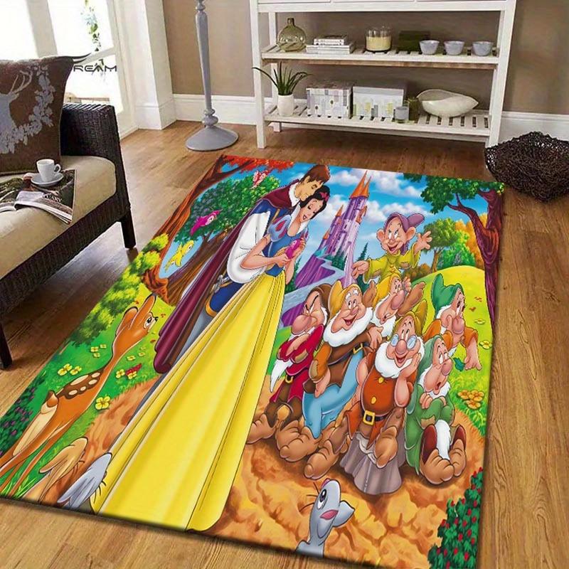 

1pc Disney Snow White Pattern Area Rug Soft Flannel Floor Mat for Living Room, Bedroom, Kitchen, Sofa Coffee Table Floor Mat, Machine Washable 60cm by 90cm