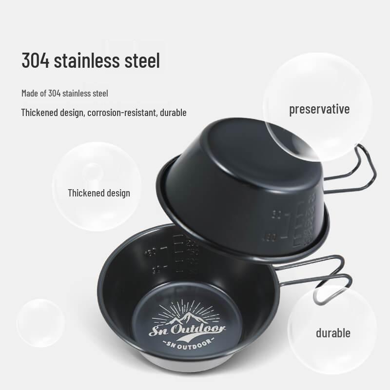 Portable Outdoor Camping Foldable 304 Stainless Steel Cup: Sierra Cup, Coffee Mug, Instant Noodle & Rice Bowl