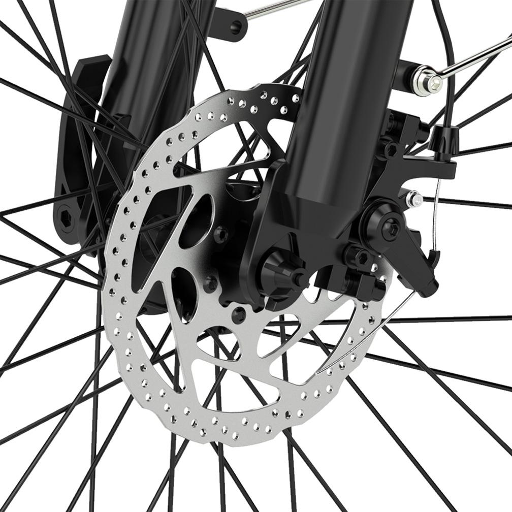 Eskute Polluno Plus26 Alloy Frame E-Bike 250W, 36V 20Ah, Shimano 7-Speed, Taillight, 26" High-Speed Tires Commuter E-Bike for Adult