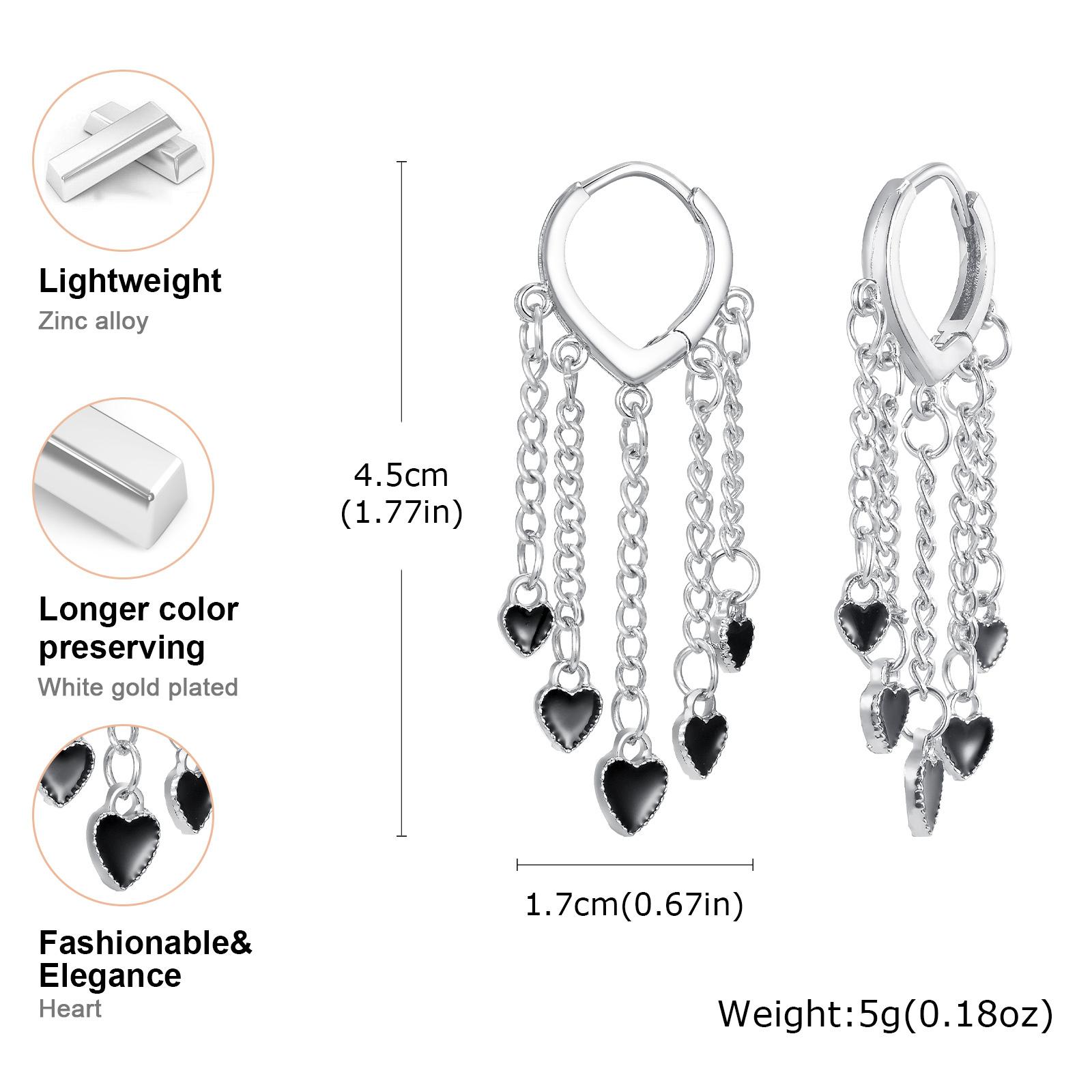 

Silver Color Heart Earrings Charm Women Trendy Jewelry Simple Retro Party Accessories Gift For Girlfriend Valentine s Day