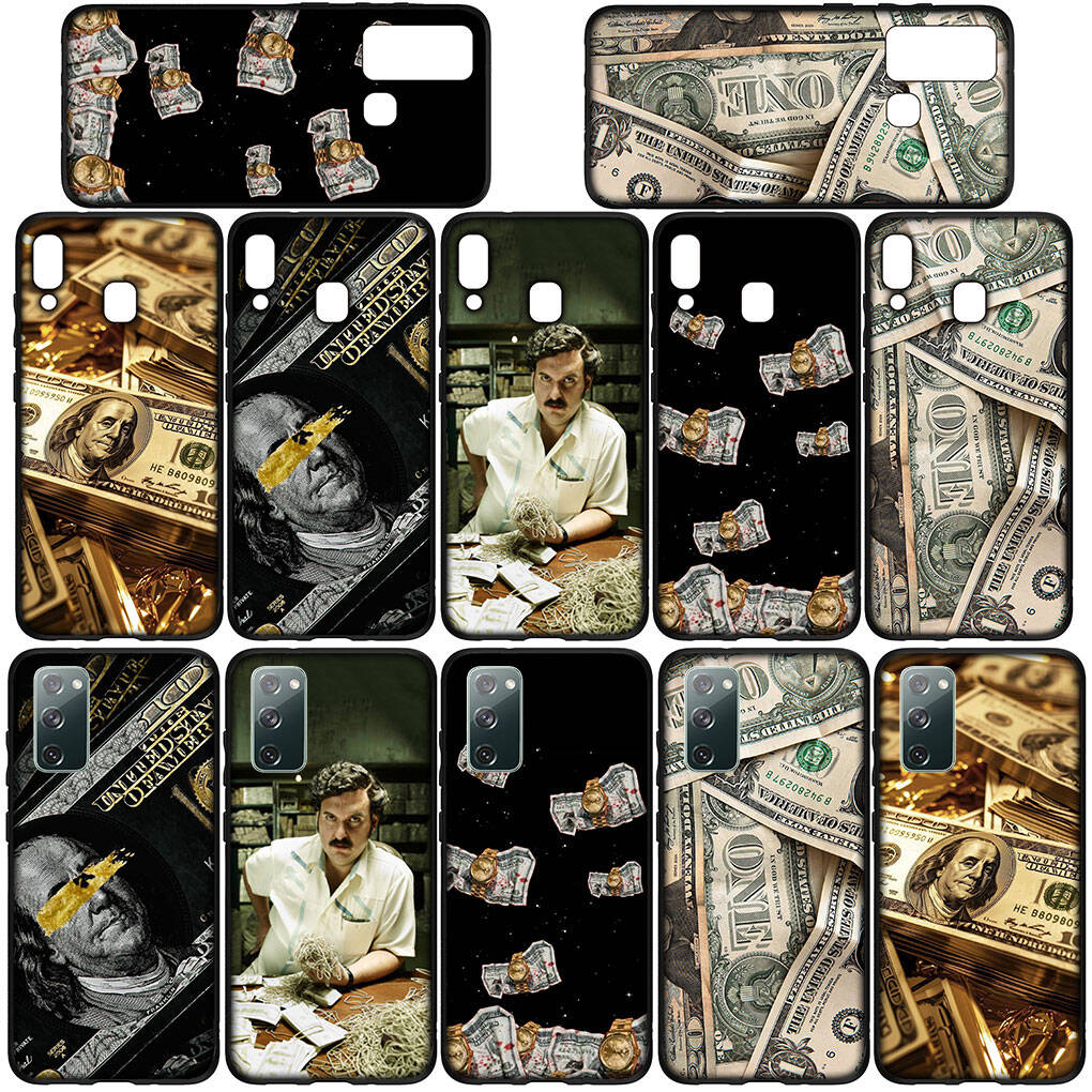 for Samsung Galaxy S25 S24 S23 S22 Ultra FE Plus A37 A57 A56 A55 A06 A16 A15 A36 A26 A35 A05 A25 A54 A34 Case Money Narcos Pablo Escobar Dollars Cover