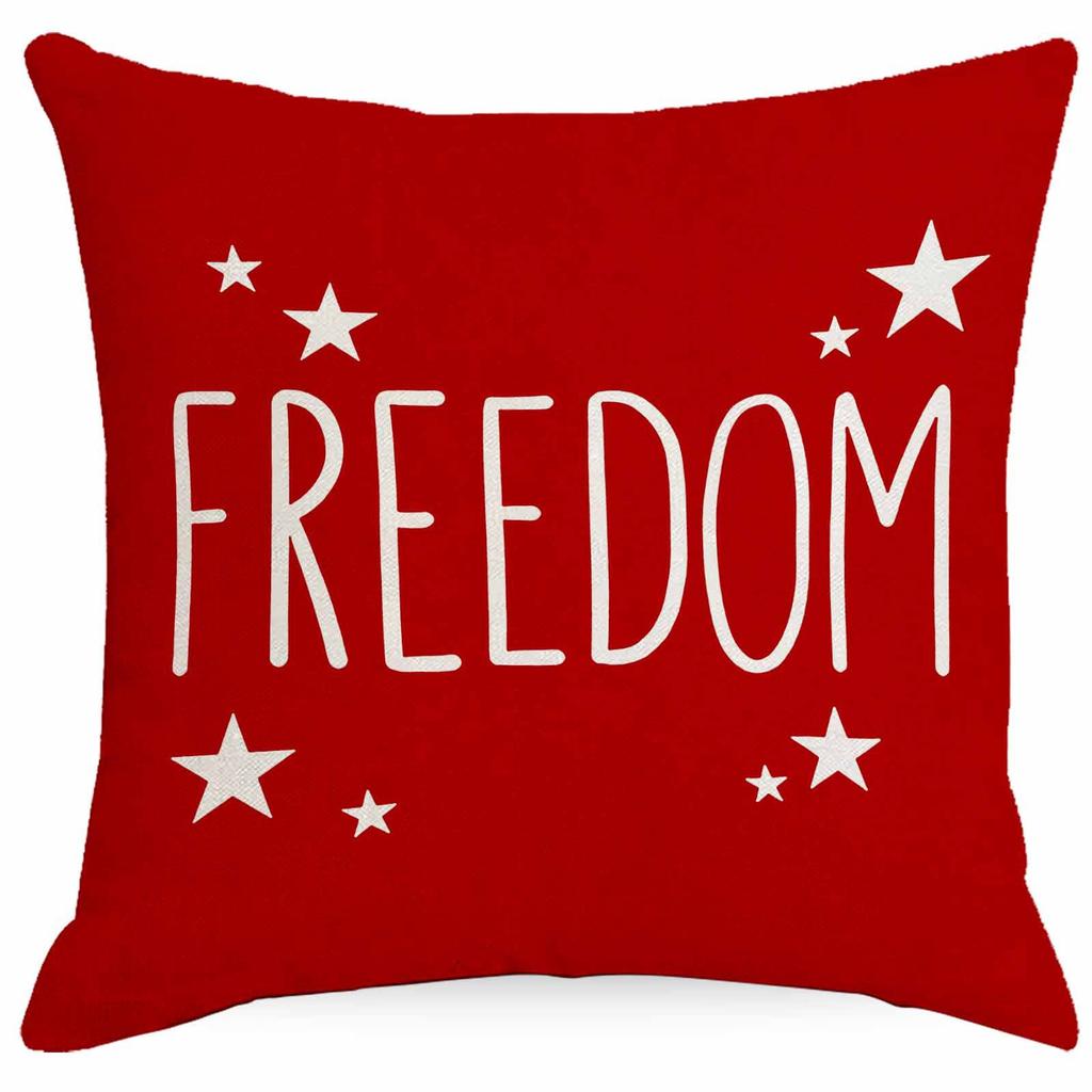 Kissen Patriotisch Rot Blau Stern Zwerg Dekokissenbezug Zuhause Sofakissenbezug