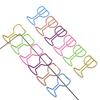 30Pcs Wine Glass Shape Paper Clip Small Metal Paper Clamp File Organiser Clip Metal Book Marker Clips for Office School