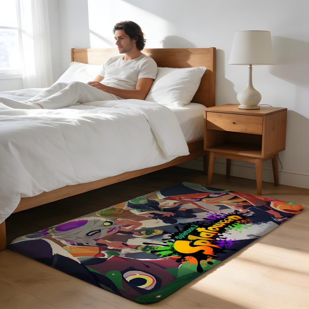 Floor Mat Soft Flannel Rug Non Slip Absorbent Mat for Bathroom Bedroom Home Decor Kwaii Climb the Wall Cat
