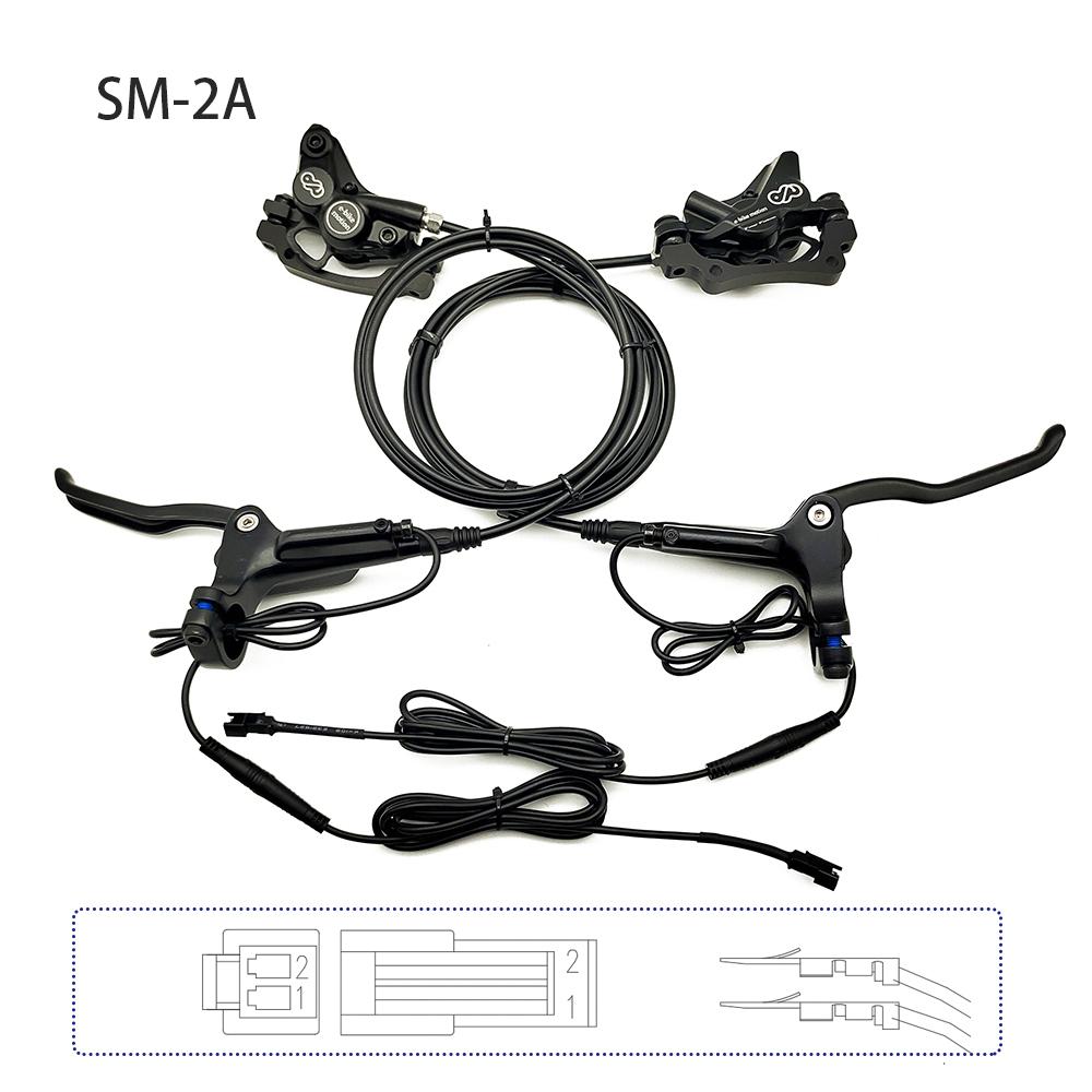 EBKE Electric Bike E-bike 4-Piston Hydraulic Brake For BAFANG Mid BBS 01 02 HD Or 2pin Waterproof Or 2pin SM-2A SM-2A