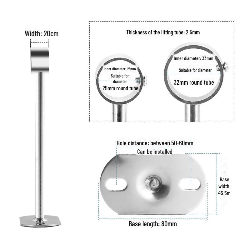 Stainless Steel Windproof Outdoor Clothes Drying Rack for Balcony.