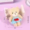 Blush Bear Doll Keychain: Cute Skirt Plush Heart Bag Charm Gift