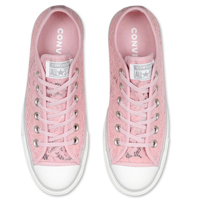 Converse Chuck Taylor II All Star Trendy Comfort Non-Slip Abrasion Breathable Low-Top Espadrilles Women's Peach Pink