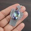 Natural Abalone Shell Gemstone 925 Sterling Silver Jewelry  Pendant 2.08" AJP-2272