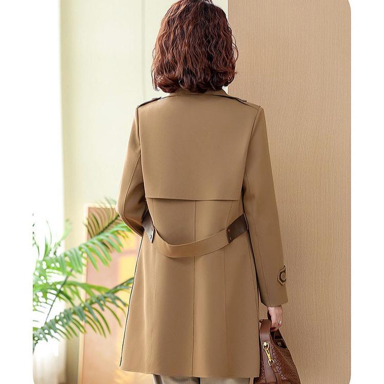 Fashion trench coat mid-length spring and autumn 2026 new Korean version of women's mom coat