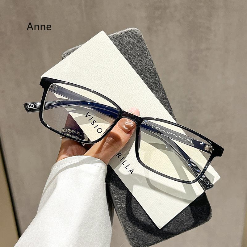Comfortable Rectangular Men Business Full Rim Spectacle Large Frame For Optical Prescription Lenses Blue Light Blocking Glasses
