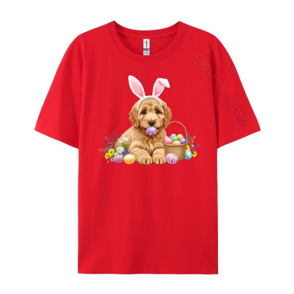 

Cute Goldendoodle Easter Day Egg Wildflowers Graphic T Shirts Oversized T Shirt Graphic Tee Free Shipping Clothes Birthday S