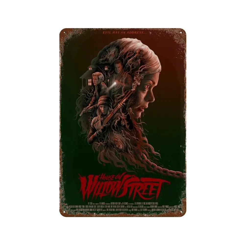 Poster Film Horror Clasic Placă Metalică Ruginită Retro Decorativă Bar Peștera Omului Garaj Club Semn Metalic Decor de Perete