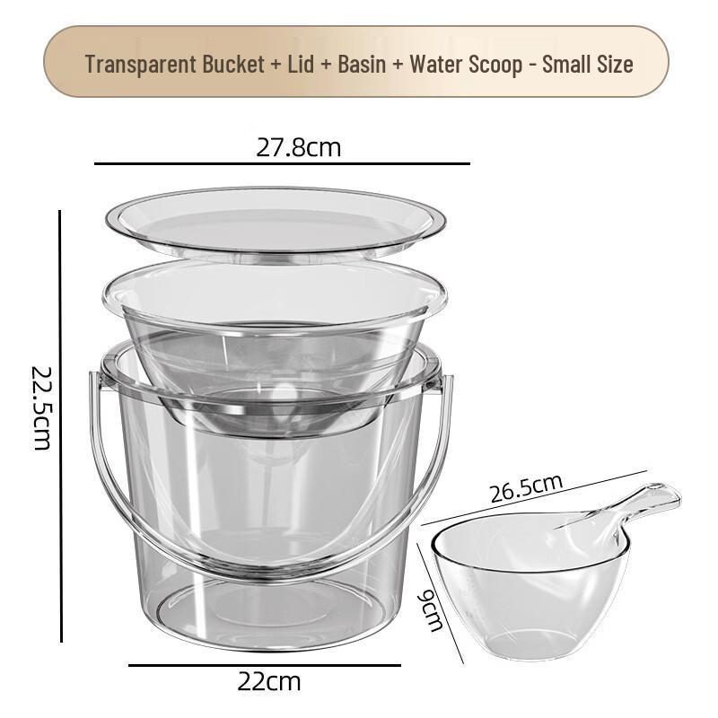 Portable Transparent Fishing Water Bucket