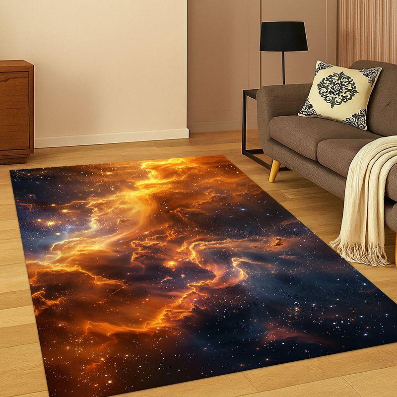 Universe Milky Way Space Stars Galaxy Earth Carpet Rug for Bedroom Living Room Sofa Doormat Home Decor,Kid Area Rug Non-slip