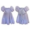 Girls' Bright Glitter Bow Backless Dress Baby Girl Clothes Princess Dress