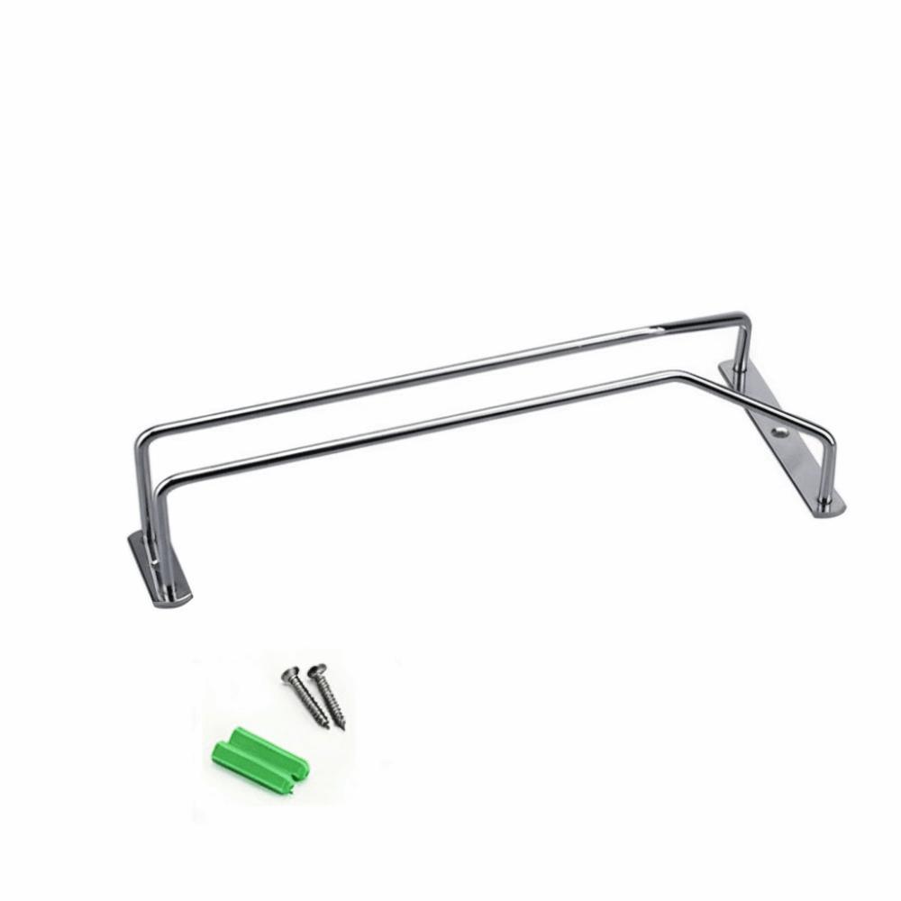 Iron Upside-down Wine Glass Rack 27/35cm Hanging Cup Holder  Under Shelf 27cm-Single layer