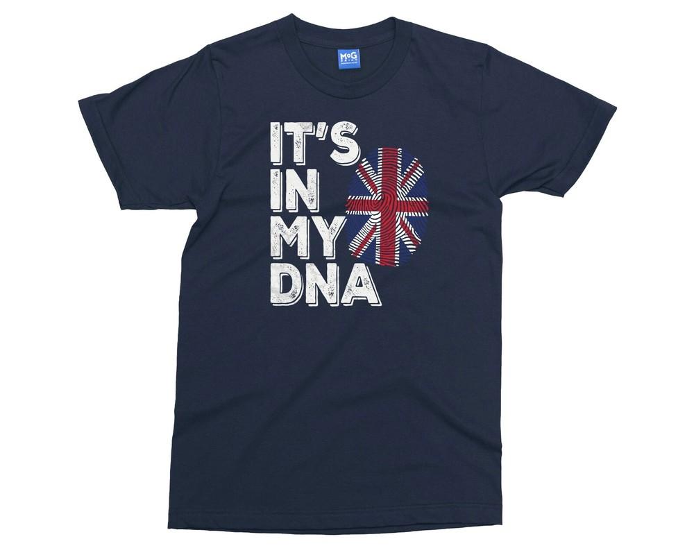 ItS In My Dna TShirt Unisex British Flag Tee Union Jack Top Uk Ethnicity Shirt