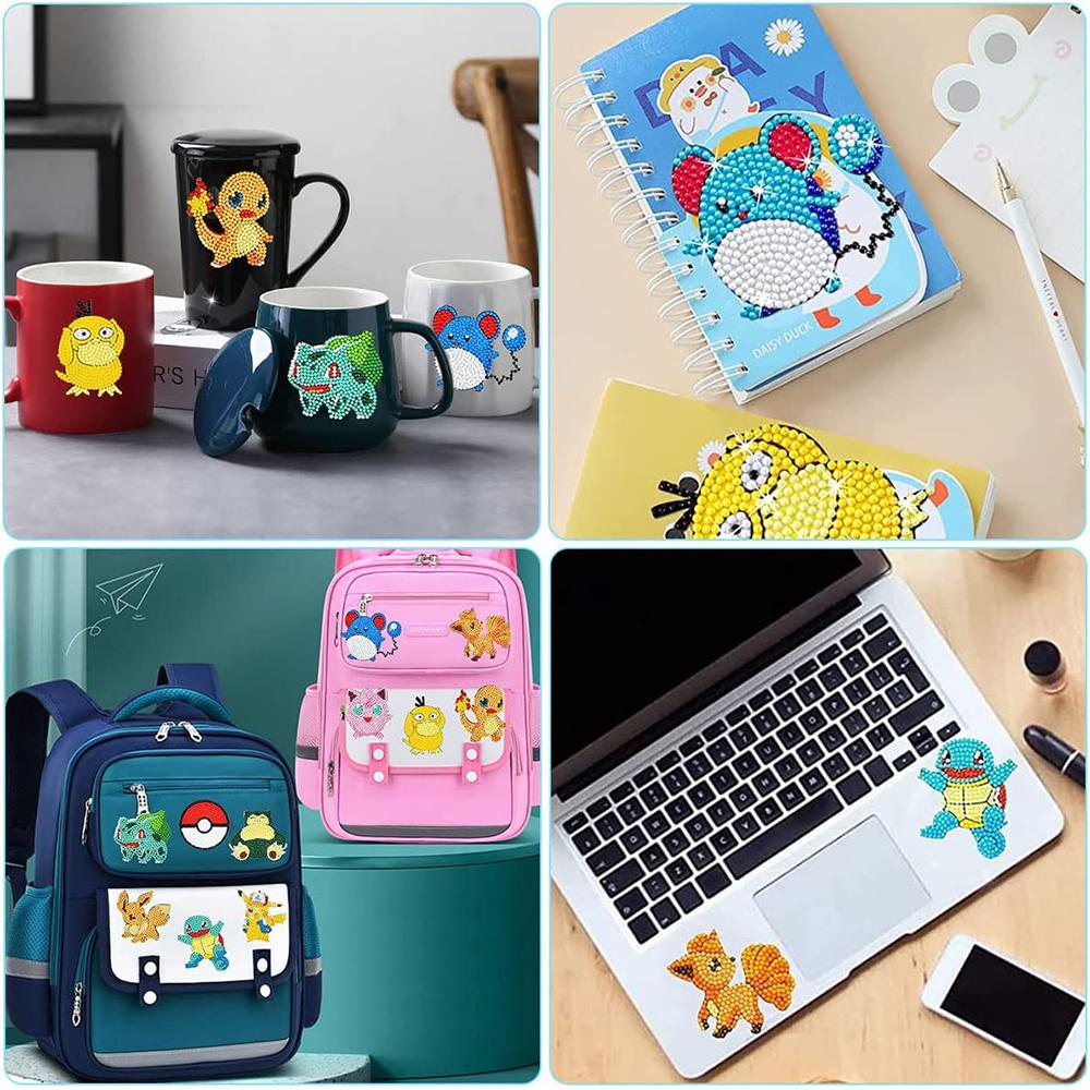 5D DIY tematické samolepky s diamantovou malbou pro začátečníky pro kapesní knihu, hrnek, telefon