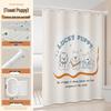 Cute Cartoon Toast Dog Waterproof Shower Curtain Set