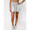 Women's Solid Color Loose Elastic Waist Draped Glitter Shorts