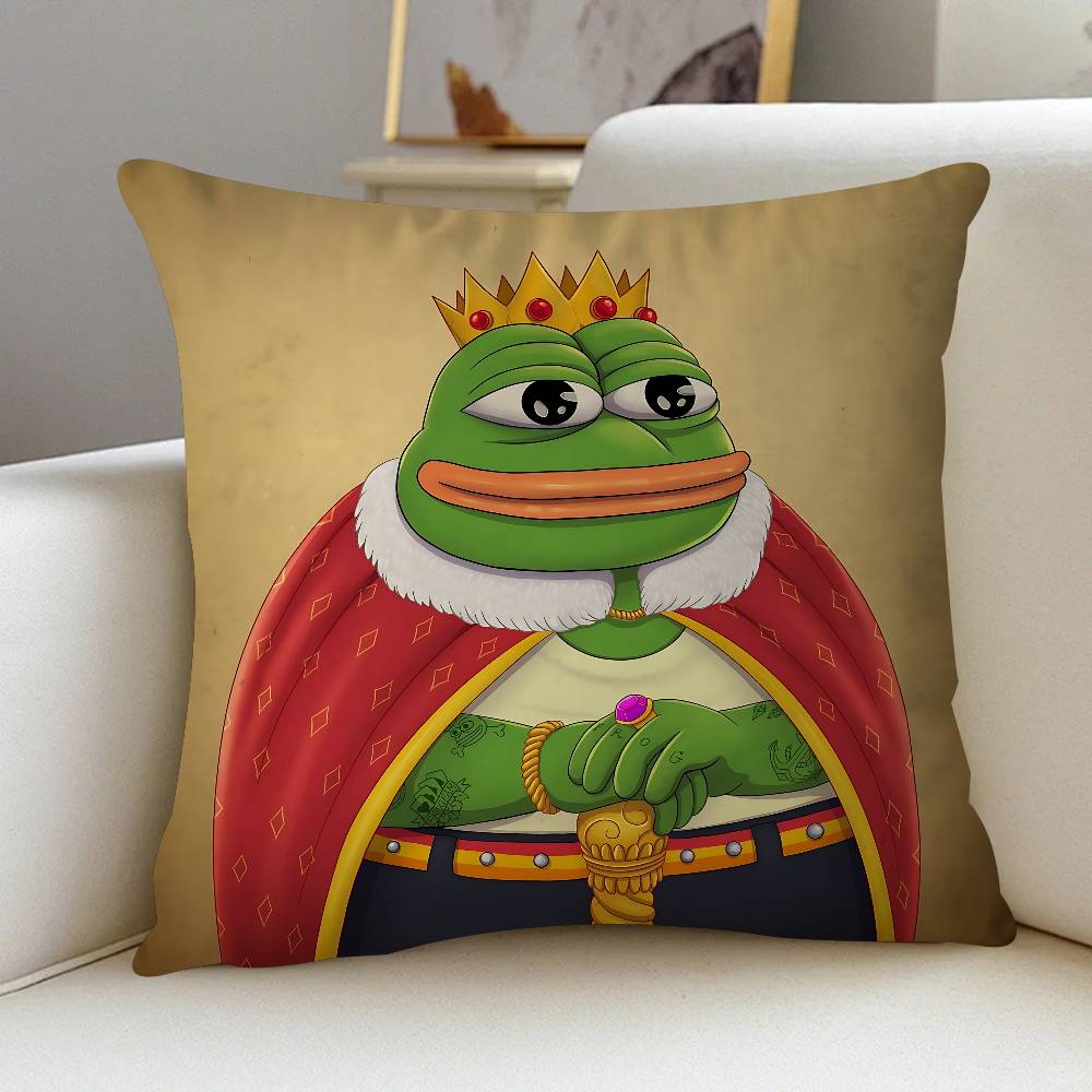 Cartoon P-Pepe The Frog 45*45cm Cushion Cover Pillow Cover Decor Pillowcase Home Pillowcase For Couch Pillow