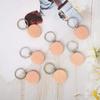 50Pcs Blank Wooden Keychain Set, Unfinished Wood Pieces with Key Rings Wood Key Ring Key Tags DIY Supplies for Craft