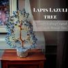 Lapiz Lazuli Tree Pietre prețioase naturale Arborele vieții Promovarea conștientizării Stabilitate Bonus Pandantiv cristal Sârmă de aur 300 margele