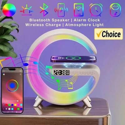Multi-function Wireless Charger, Speaker Stand, TF, RGB, Night Light, 10W, Fast Charging Station