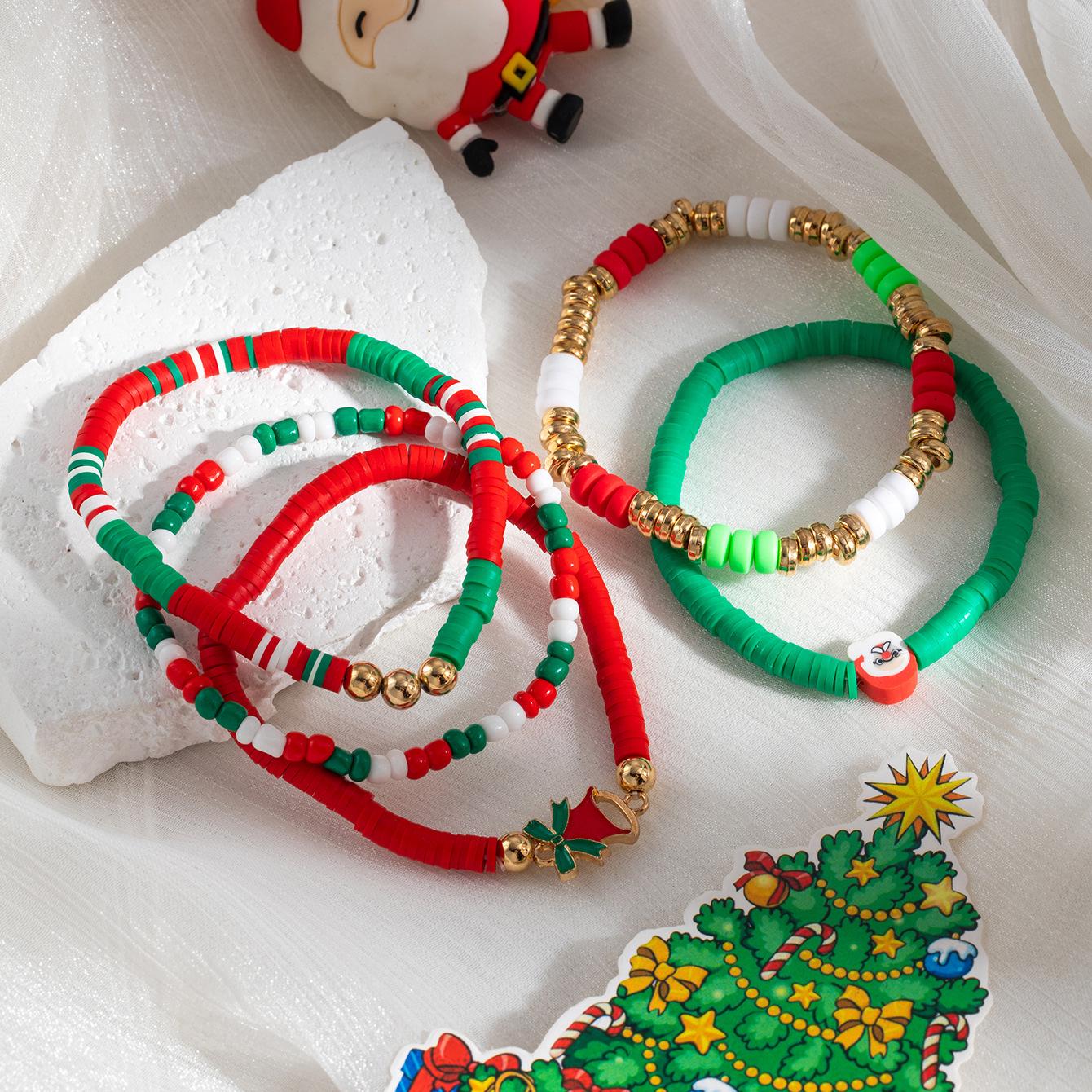 

Европейский и американский рождественский браслет из бисера с оленями: Креативные женские праздничные украшения