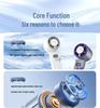 Portable High-Speed Bladeless Mini Fan with Digital Display and Cooling Ice Pack