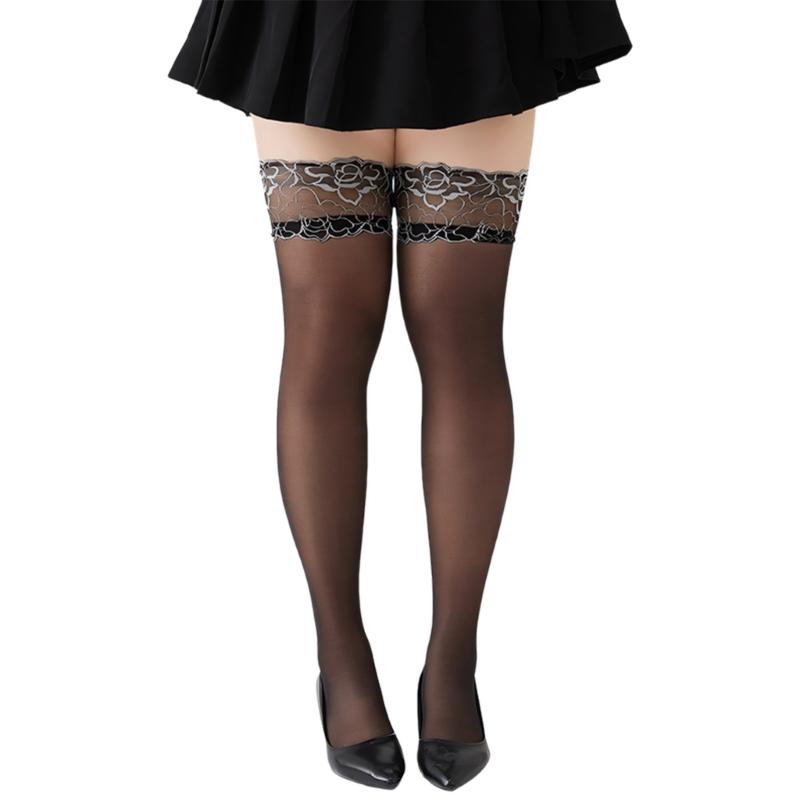 Thigh High Stockings for Women Thigh High Stockings Antiskid Lace Top Silk Stockings Sheer Tights