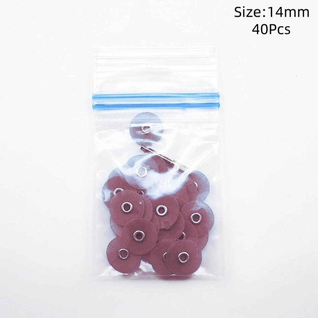 

40Pcs Dental Polishing Discs With 1 Shank 14Mm Abrasive Teeth Grinding Materials With Caps Dentist Tools For Dental Clinic