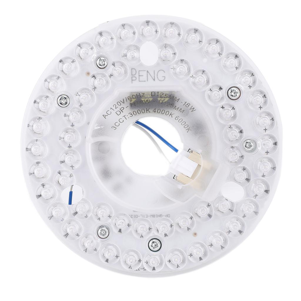 4.92 Inch LED Ceiling Fan Light Retrofit Kit 18W 3CCT 3000K 4000K 6000K Dimmable Round Ceiling Light Replacement PC