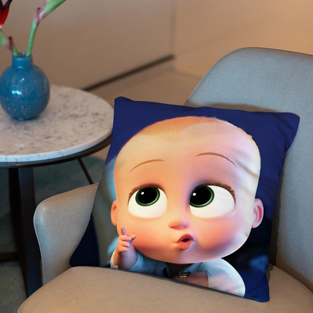 

Подушка-чохол Boss Baby 2-в-1 Реверсивний плюшевий чохол для подушки | Авто/Диван/Ліжко | Ідеальний подарунок 18x18Inch