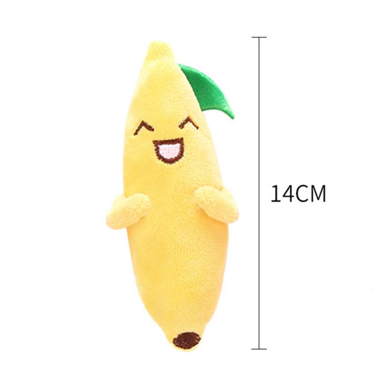 

Pet Fruit Plush Toy Soft Catnip Molar Chew Toys Pet Supplies Interactive Cats Toys For Teeth banana