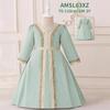 2025 Muslim Embroidered Long Sleeve Formal Dress for Children