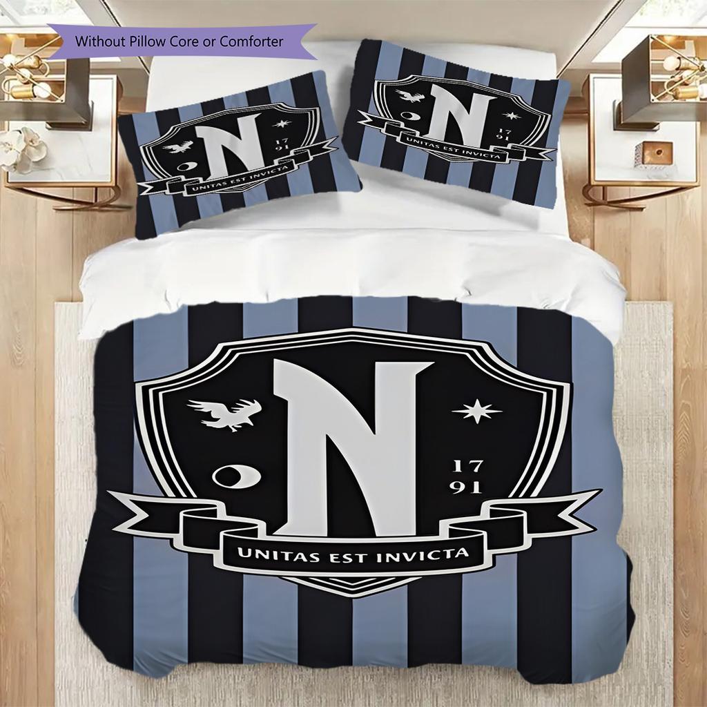 Midnight Whispers Shadows Three-piece set (1 * duvet cover + 2 * pillowcase, without core) 2D Flat Duvet cover and pillowcase Soft and comfortable